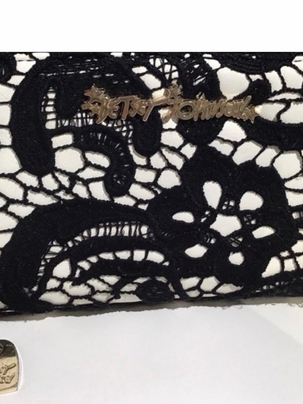 Betsey Johnson Black & White Lace wallet